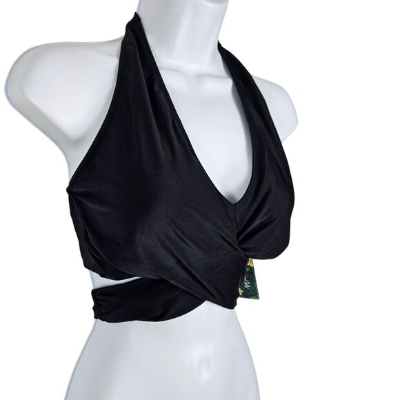 Womens Large Tummy Control Modest High Waisted Bikini Set Halter Top Swimsuit - Picture 6 of 12